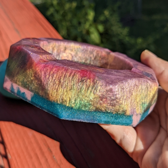 Devil Girl Sage Burn Bowl or Ashtray Handmade Resin Art Cute Goth Witchy - Picture 9 of 12